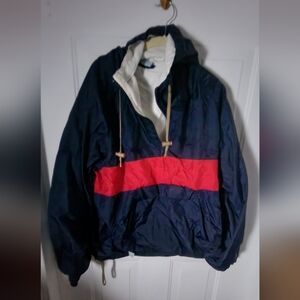 Charles River apparel Rain Windbreaker Jacket. Red/Blue. Size XL Pre-Owned